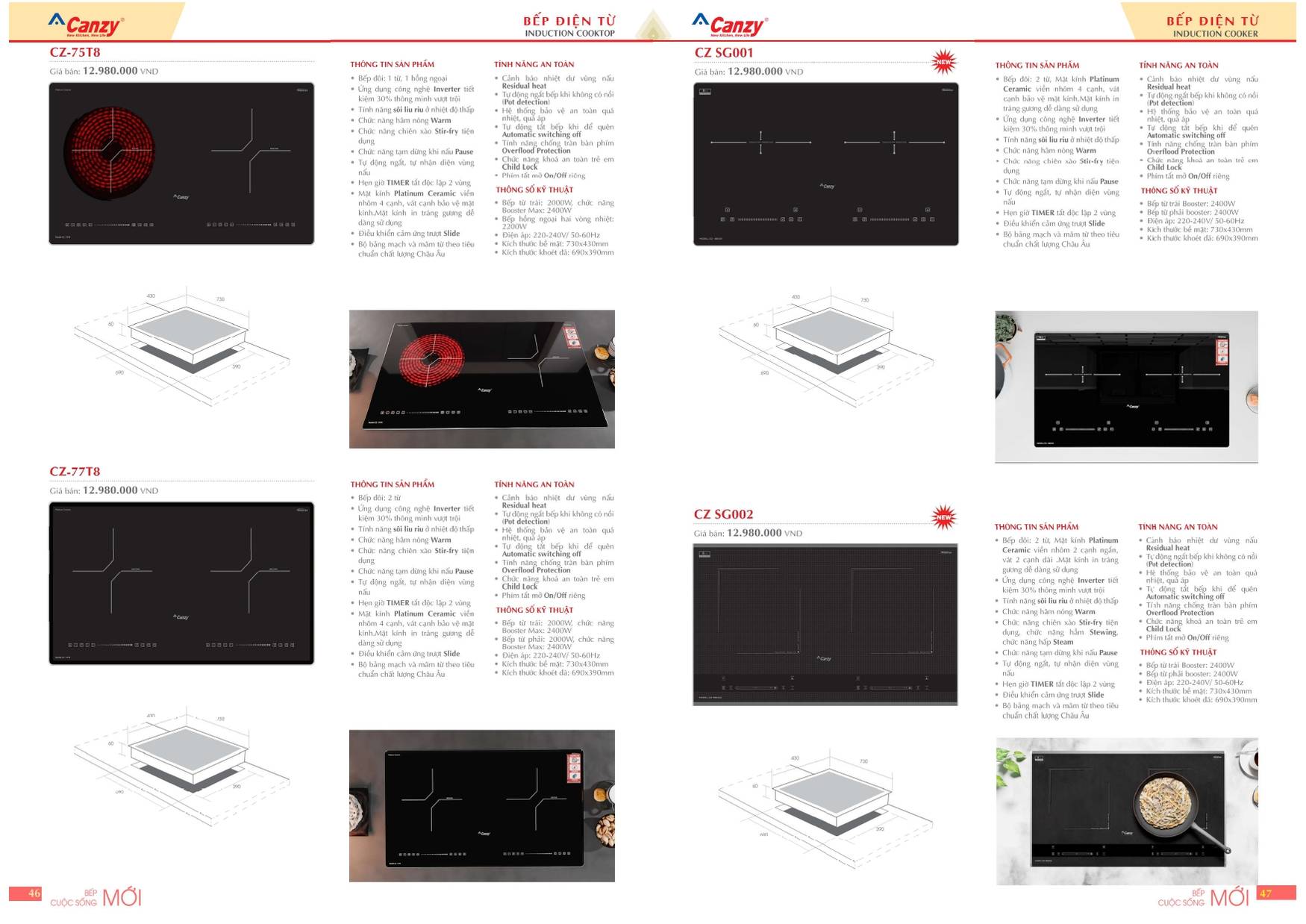 Bếp CANZY Catalogue và Bảng giá mới nhất 2024 /Page 23